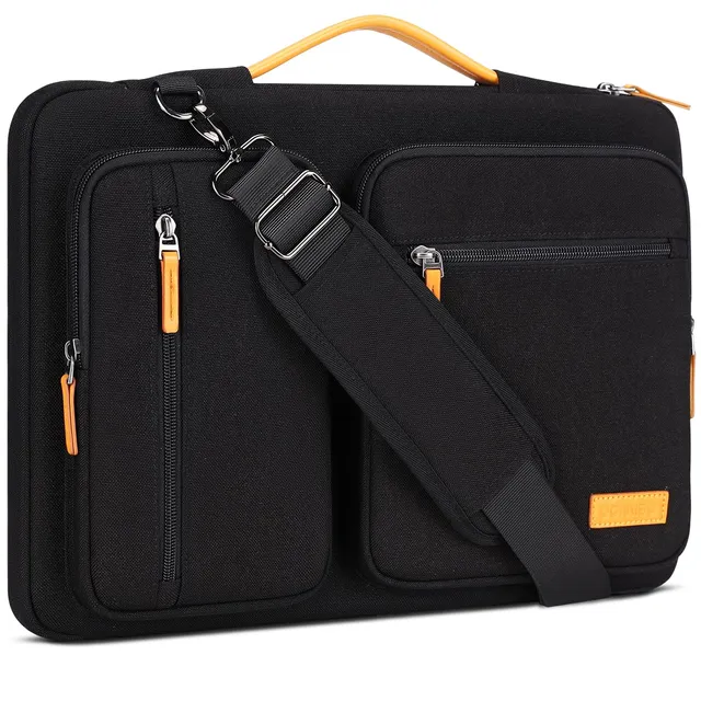 DOMISO 17,3 Pouces Sacoche PC Portable Noir Bandoulière