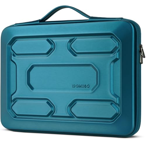DOMISO Étui PC portable 17-17,3 pouces turquoise rigide EVA