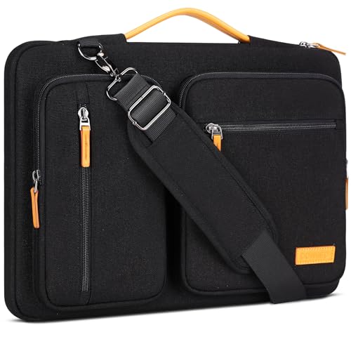 DOMISO 17,3 Pouces Sacoche PC Portable Noir Bandoulière