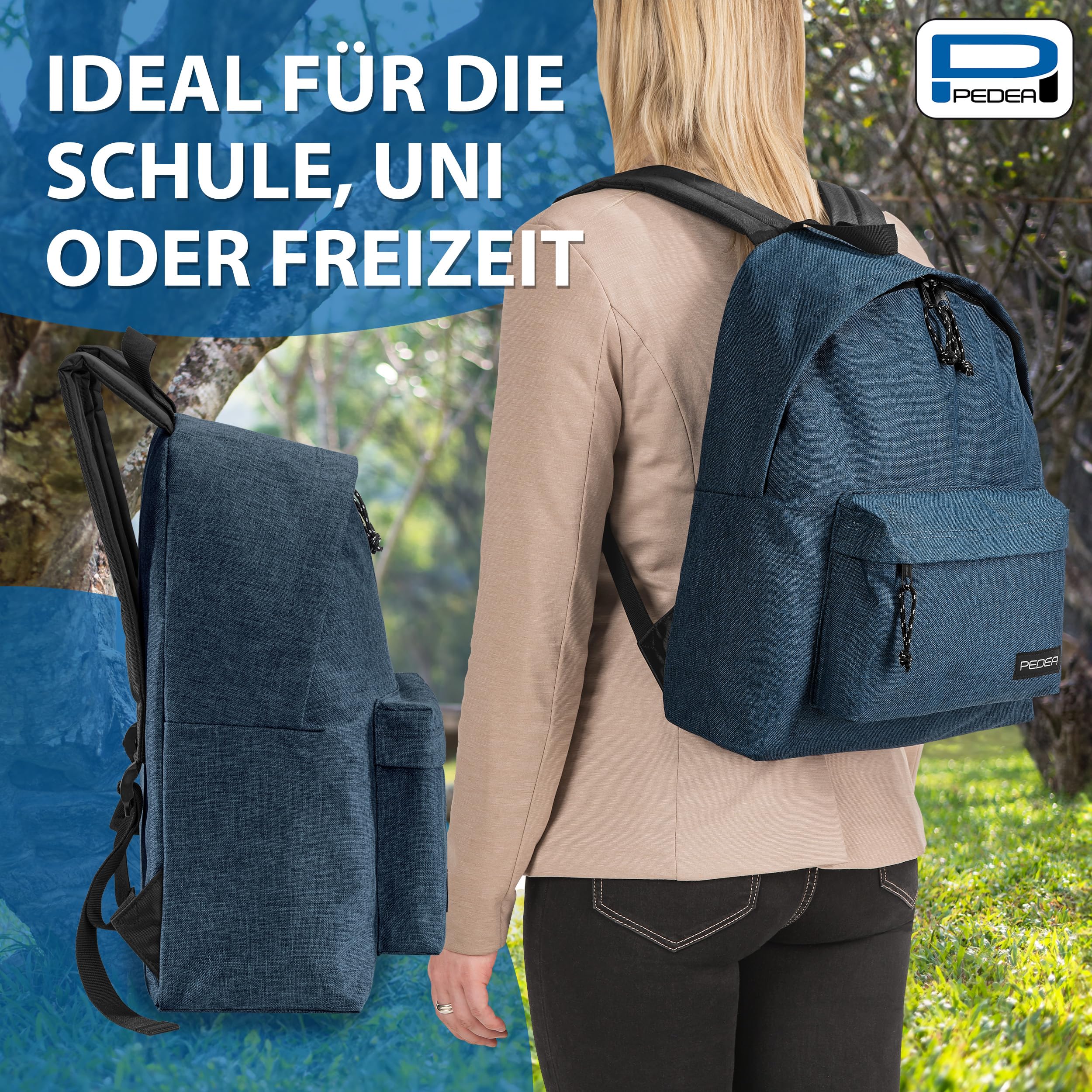 Pedea sac à dos ordinateur portable 13,3 pouces rouge hydrofuge