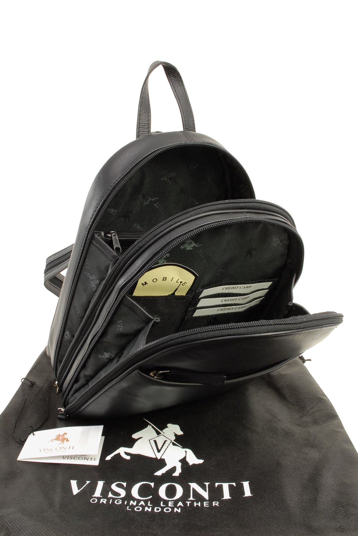 Visconti Angel 18052 sac à dos femme cuir noir iPad
