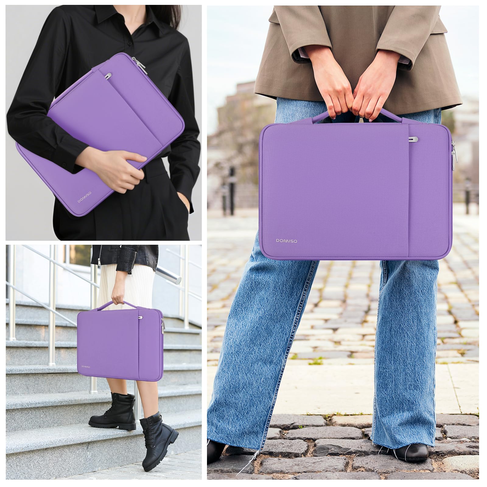DOMISO housse ordinateur portable 17,3 pouces violet déperlante