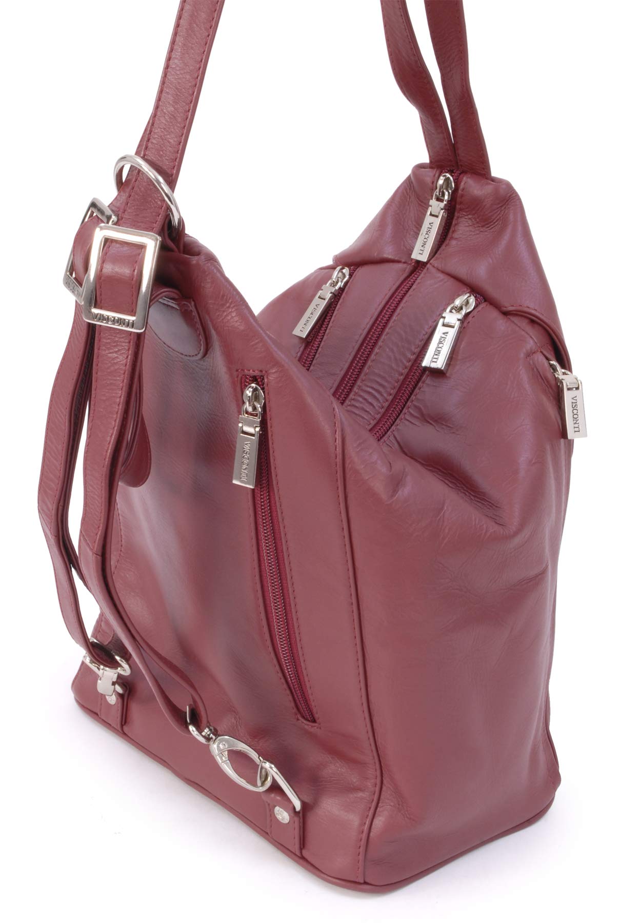 Visconti 18357 Danii sac à dos cuir rouge multipoches