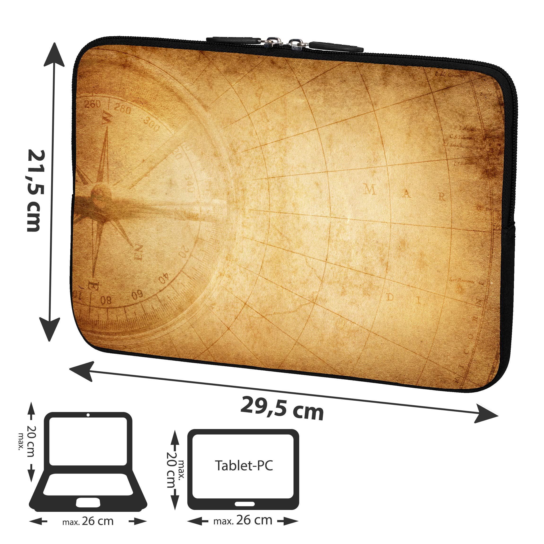 Pedea Compass 10,1 pouces housse tablette boussole néoprène
