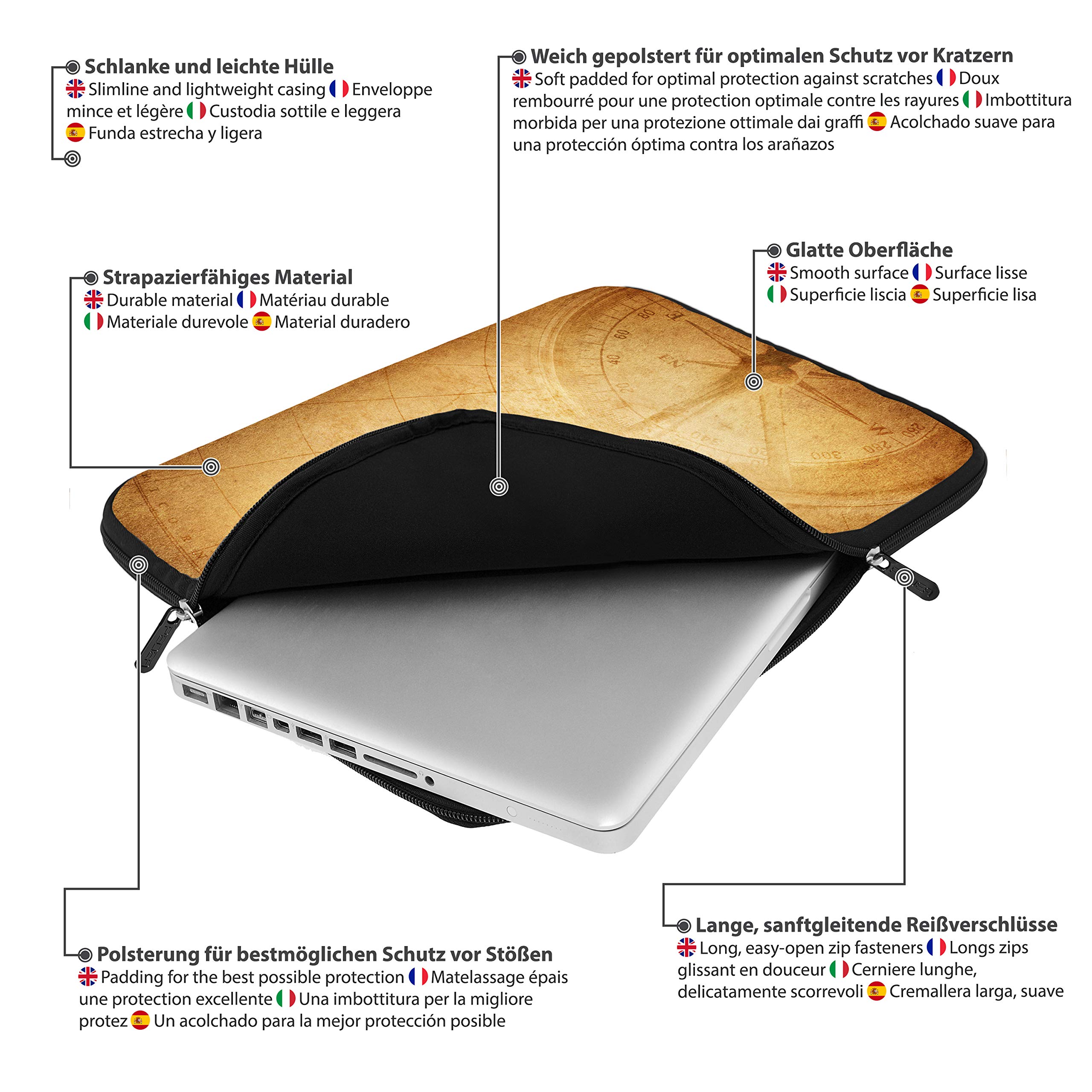 Pedea Compass 10,1 pouces housse tablette boussole néoprène