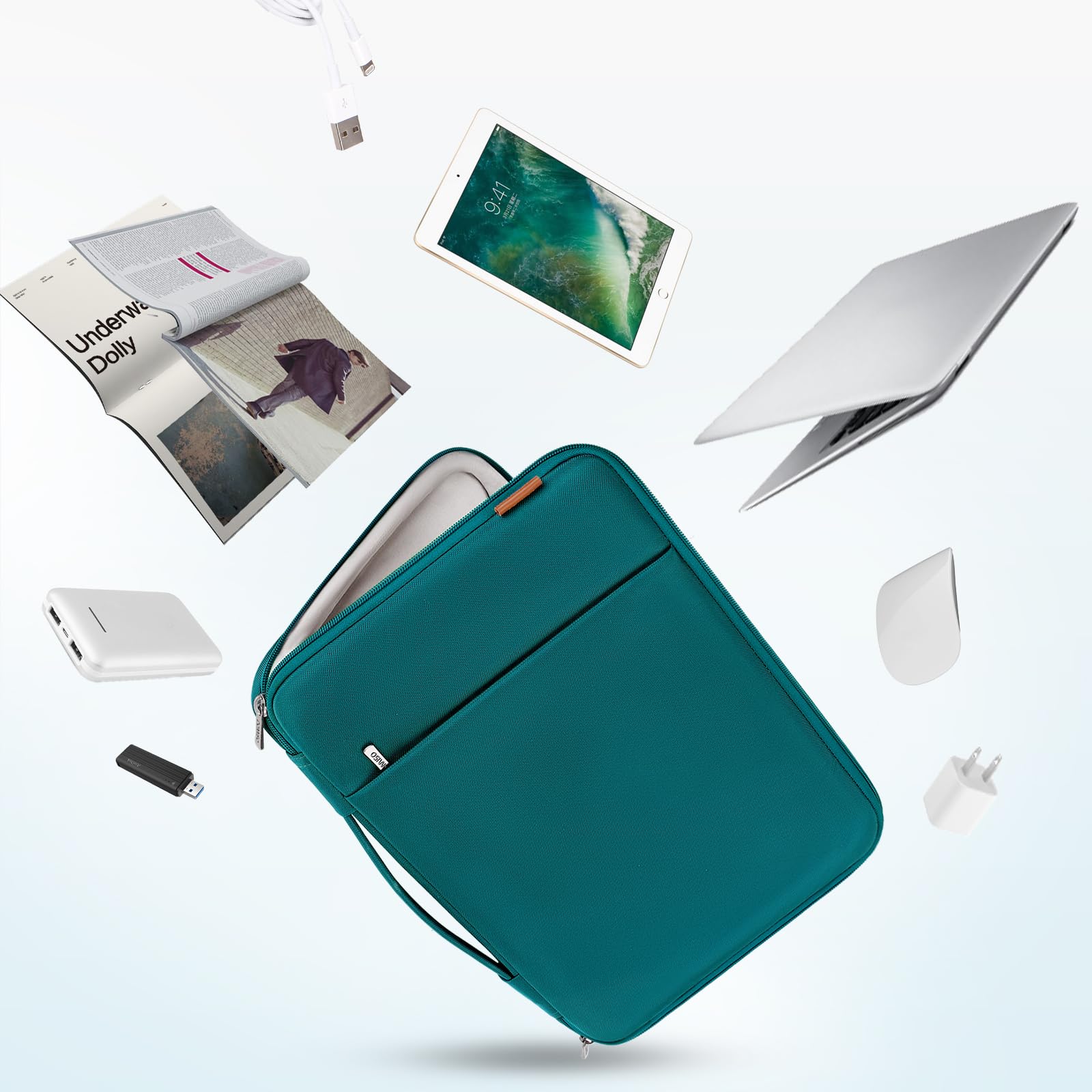 Domiso housse ordinateur portable 17,3 pouces turquoise
