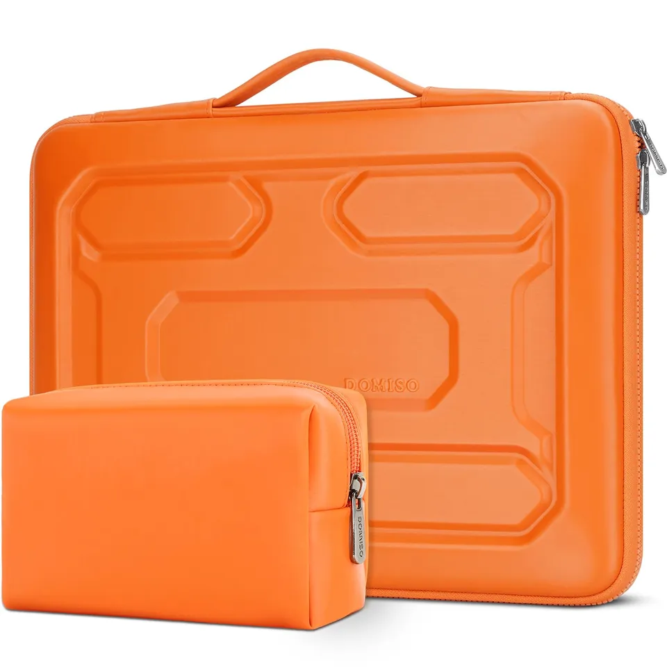 DOMISO Housse ordinateur portable 14 pouces orange antichoc
