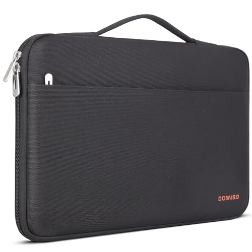 DOMISO 15,6 Pouces Housse Ordinateur Portable Noir Imperméable