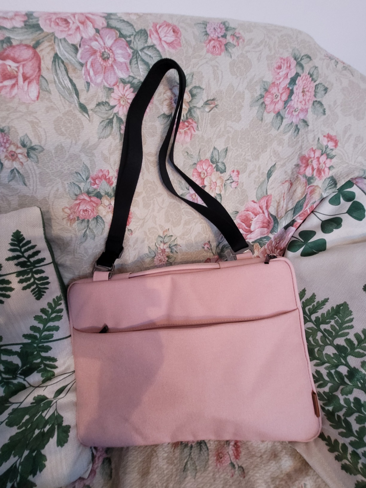 DOMISO Housse ordinateur portable 14 pouces rose avec pochette