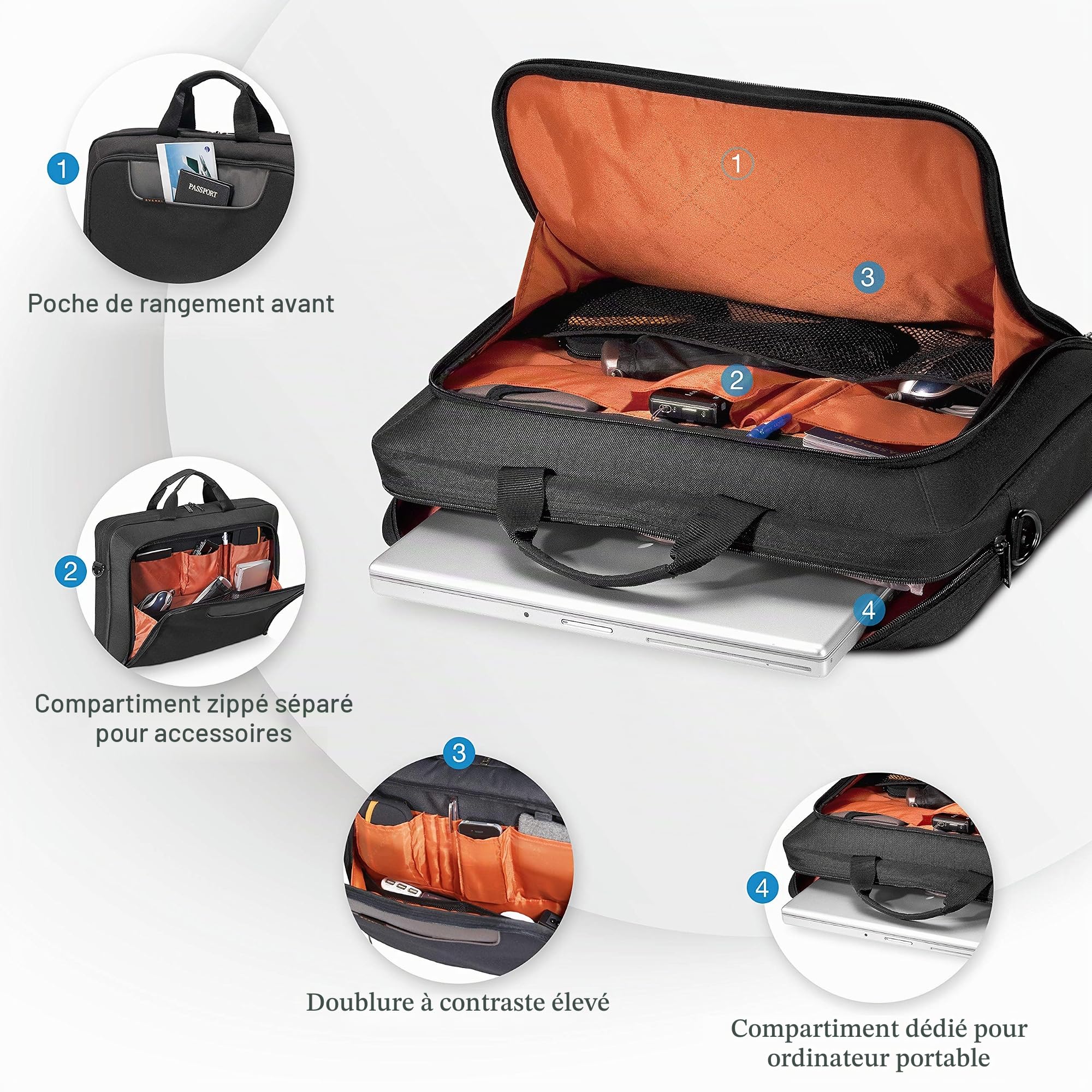 Everki Advance sacoche ordinateur 18,4 pouces noir 24 L