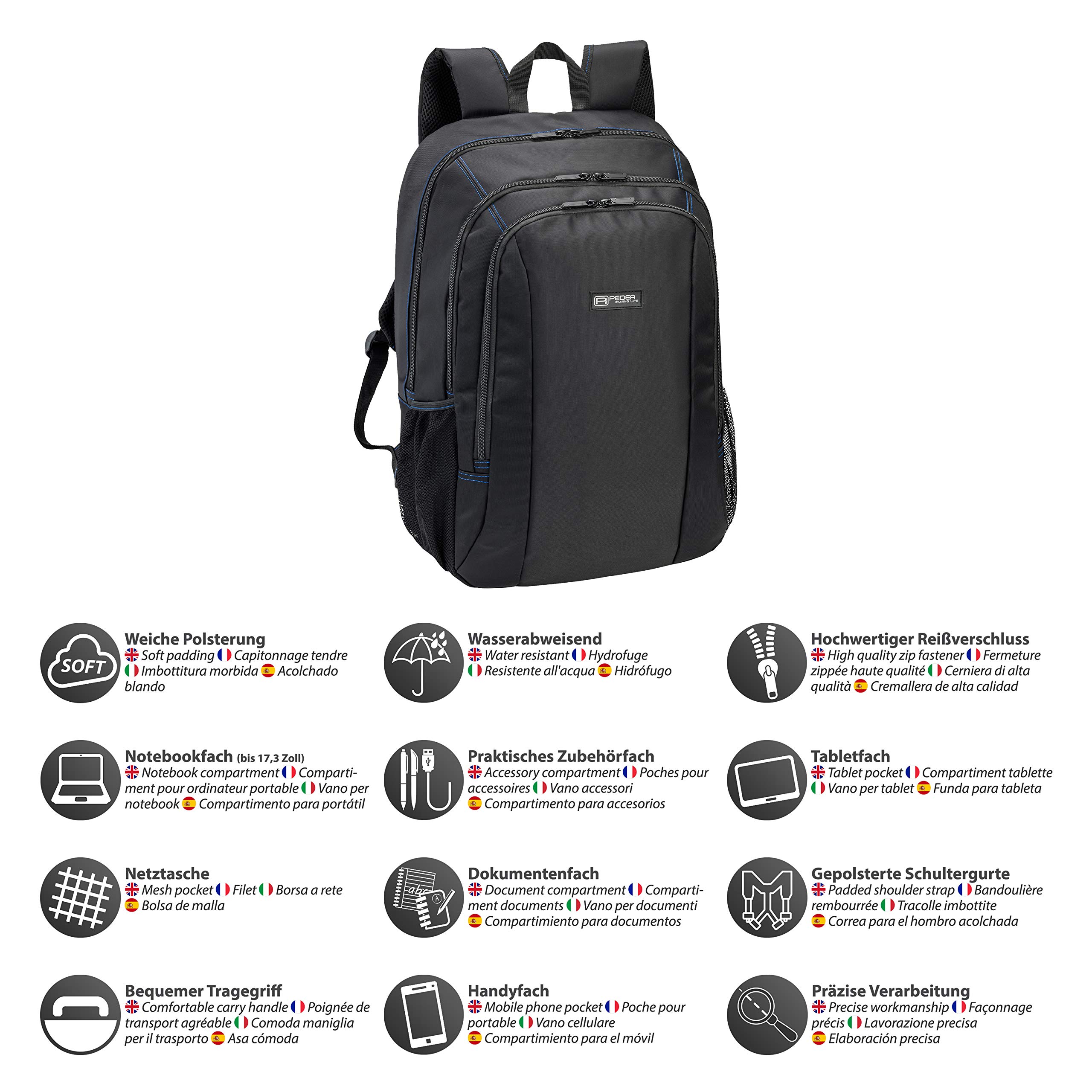 Pedea First One sac à dos 17,3 pouces gaming
