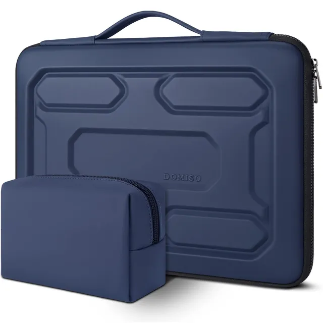 DOMISO Housse ordinateur portable 14 pouces bleu foncé antichoc