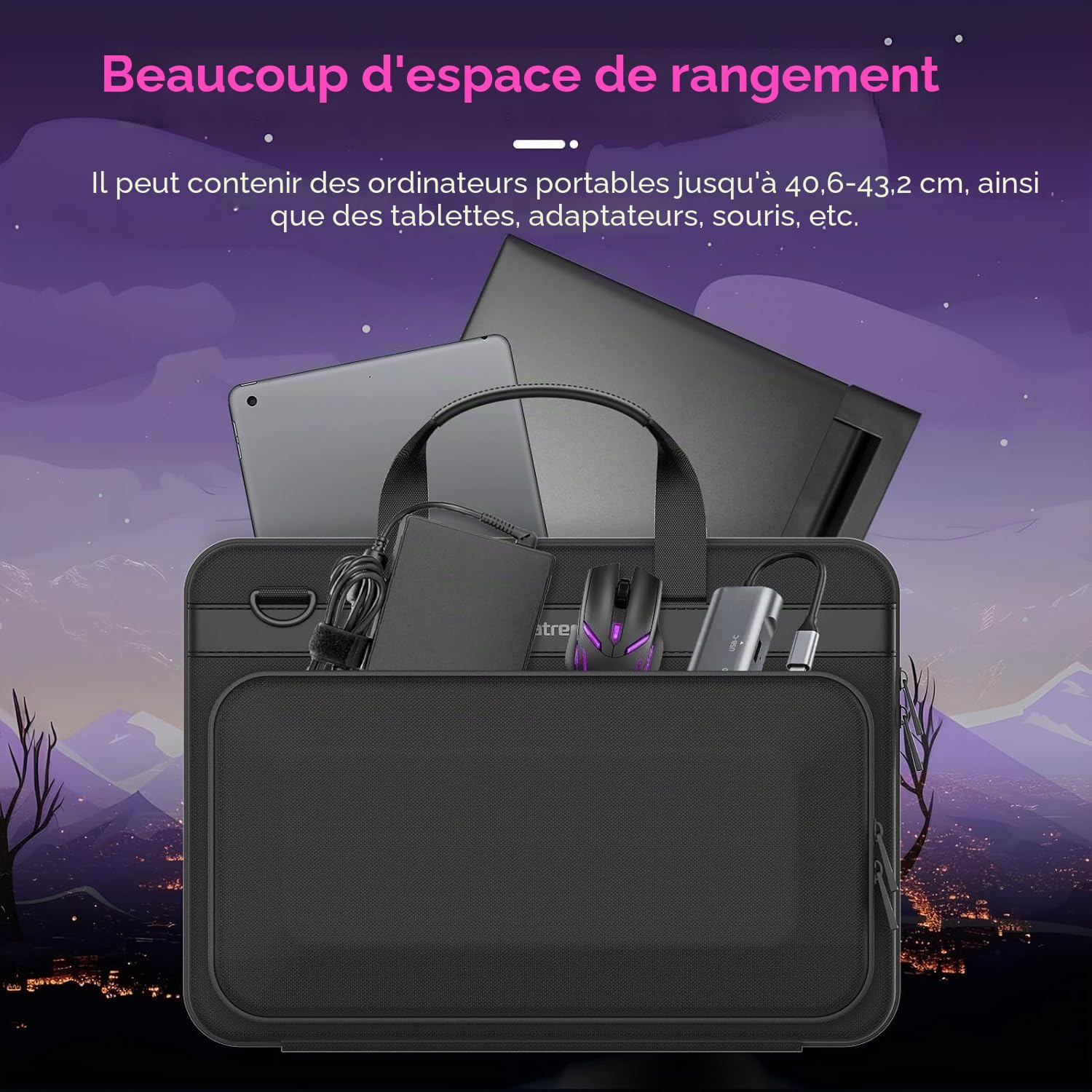 Smatree A800 housse rigide 16 pouces Lenovo/Acer anti-choc