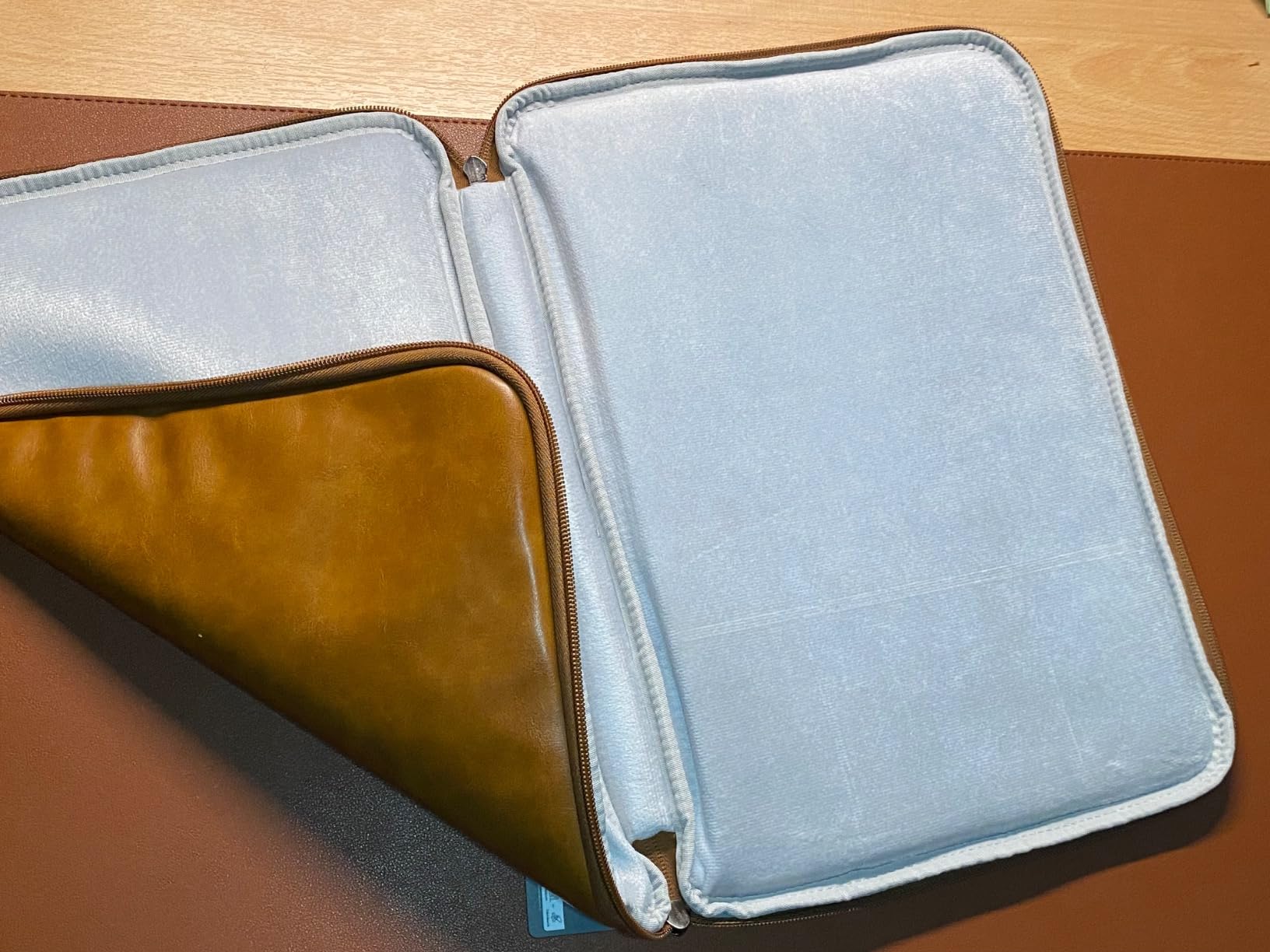Domiso 17,3 pouces housse ordinateur brun cuir PU antichoc